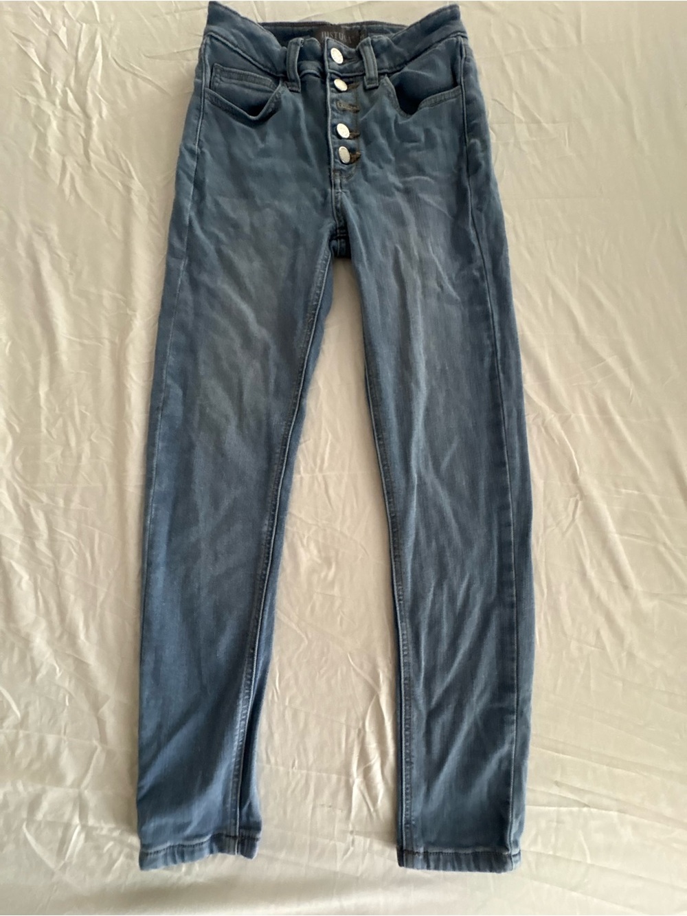 JUST USA Size 25 High Rise Skinny Button Fly Stretch Jeans